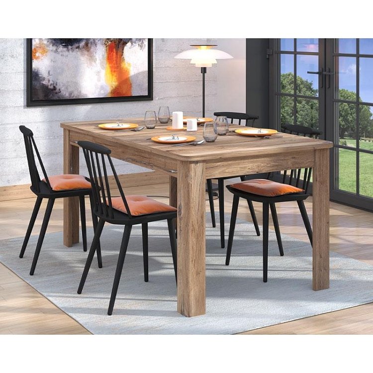 ΤΡΑΠΕΖΙ ΤΡΑΠΕΖΑΡΙΑΣ ΑΝΟΙΓΟΜΕΝΟ JERSEY FLAGSTAFF OAK ΧΡΩΜΑ 160(200)x91,5x76,5εκ 11012316