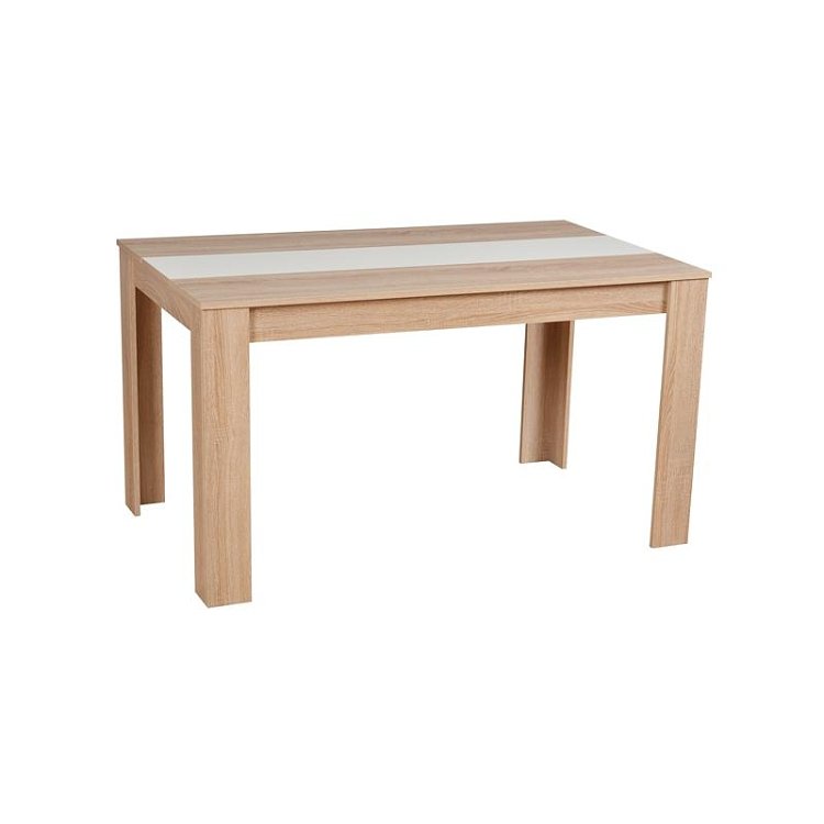 ΤΡΑΠΕΖΙ ΤΡΑΠΕΖΑΡΙΑΣ DOMUS 135 SONOMA OAK-ΛΕΥΚΟ 135x81x75εκ 11014771