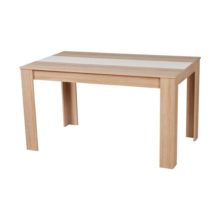 ΤΡΑΠΕΖΙ ΤΡΑΠΕΖΑΡΙΑΣ DOMUS 135 SONOMA OAK-ΛΕΥΚΟ 135x81x75εκ 11014771