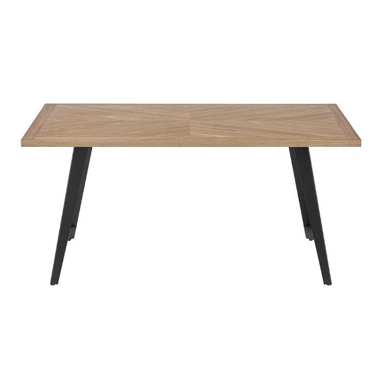 ΤΡΑΠΕΖΙ ΤΡΑΠΕΖΑΡΙΑΣ Fylliana FL1564 SONOMA MDF ΜΕ ΜΑΥΡΑ ΠΟΔΙΑ 160x90x75εκ 627-124-027