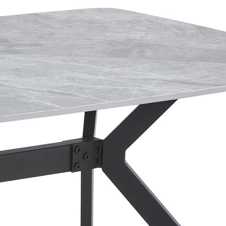 ΤΡΑΠΕΖΙ ΤΡΑΠΕΖΑΡΙΑΣ Fylliana FL202 ΓΚΡΙ ΧΡΩΜΑ 130x80x75εκ 635-124-003