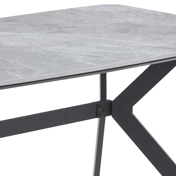 ΤΡΑΠΕΖΙ ΤΡΑΠΕΖΑΡΙΑΣ Fylliana FL202 ΓΚΡΙ ΧΡΩΜΑ 160x90x75εκ 635-124-001