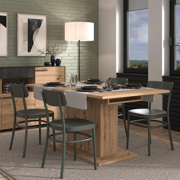 ΤΡΑΠΕΖΙ ΤΡΑΠΕΖΑΡΙΑΣ ΑΝΟΙΓΟΜΕΝΟ SABRINA ARTISAN OAK ΧΡΩΜΑ 160(200)x92x76εκ 11011204