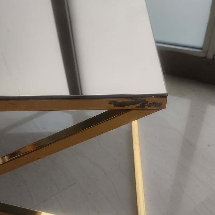 Τραπεζάκι Σαλονιού Lex Χρυσό-Μπρονζέ 80x80x45 752-G1 951-027-0120