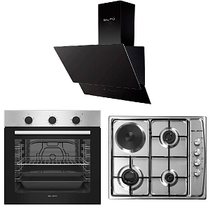 Σετ SILIFO SF6850BOI & SF6100 & SF6610 Φούρνος 83lt, Μικτή Εστία & Απορροφητήρας 93617 (4 Έτη Εγγύηση)