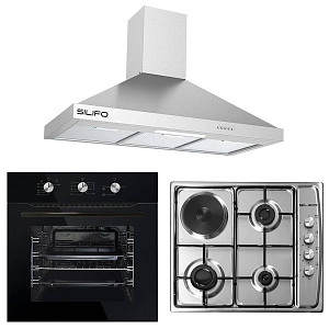 Σετ SILIFO SF6090 & SF6100 & SF6618 Φούρνος Υγραερίου, Μικτή Εστία & Απορροφητήρας 93660