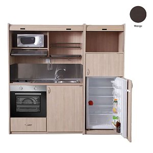 Πολυκουζινάκι Silver ΚΣ190 με Μεγάλο Ψυγείο και Μεγάλο Φούρνο Wenge