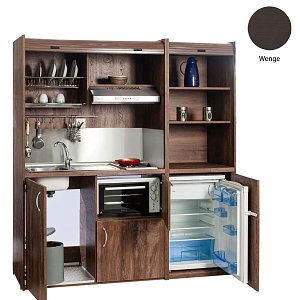 Πολυκουζινάκι Silver ΚΣ190 με Μικρό Ψυγείο και Φουρνάκι Wenge