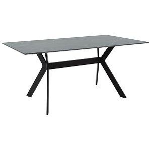 Τραπέζι Olivet pakoworld sintered stone μαύρο μαρμάρου-μαύρο 180x90x75εκ 029-000142