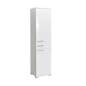 Ντουλάπα Chad pakoworld με συρτάρια λευκό gloss 45x40x188εκ 039-000169