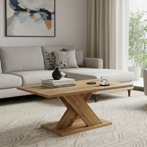 Τραπέζι σαλονιού Solange pakoworld χρώμα sonoma 110x55x47.5εκ 049-000061