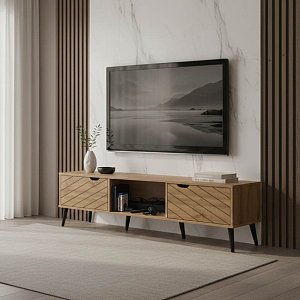 Έπιπλο τηλεόρασης Thelma pakoworld oak μελαμίνης 150x40x41.6εκ 049-000099