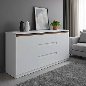 Μπουφές Chiemo pakoworld λευκό 160x40x93.6εκ 049-000115