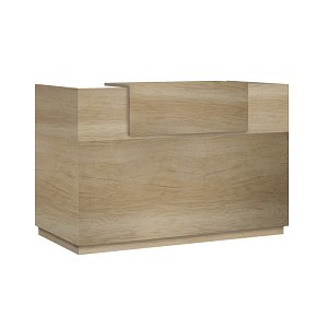 Γραφείο reception Lotus pakoworld σε χρώμα φυσικό 140x70x110εκ 069-000099