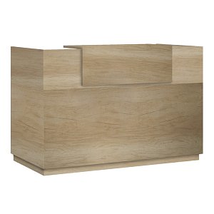 Γραφείο reception Lotus pakoworld σε χρώμα φυσικό 200x70x110εκ 069-000101