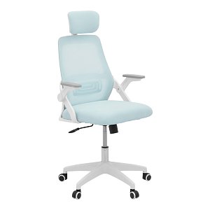 Καρέκλα γραφείου Peja pakoworld mesh ύφασμα μέντα-σκελετός λευκό 58x60x107-117εκ 069-000091