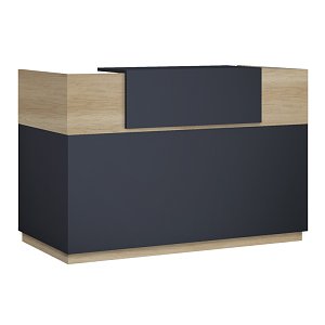 Γραφείο reception Lotus pakoworld σε χρώμα φυσικό - ανθρακί 200x70x110εκ 069-000098