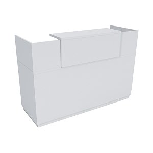 Γραφείο reception Lotus pakoworld σε λευκή απόχρωση 140x70x110εκ 069-000102