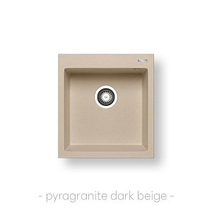 Νεροχύτης Pyragranite Istros (46X50) 1B Dark Beige 070043911