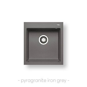 Νεροχύτης Pyragranite Istros (46X50) 1B Iron Grey 070044211