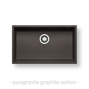 Νεροχύτης Pyragranite Tetragon (70x40) 1B Graphite Carbon 070068411