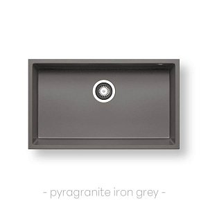 Νεροχύτης Pyragranite Tetragon (70X40) 1B Iron Grey 070068811