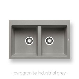 Νεροχύτης Pyragranite Alazia (79x50) 2B Industrial Grey 070106511