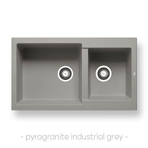 Νεροχύτης Pyragranite Alazia (86x50) 1 3/4B Industrial Grey 070106711