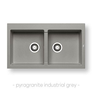Νεροχύτης Pyragranite Athlos (86X50) 2B Industrial Grey 070185911