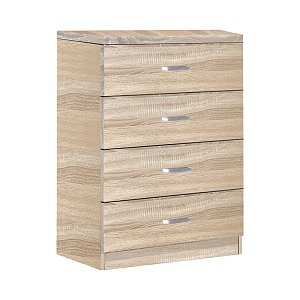 Συρταριέρα Killian pakoworld με 4 συρτάρια sonoma 80x40x80εκ 072-000078