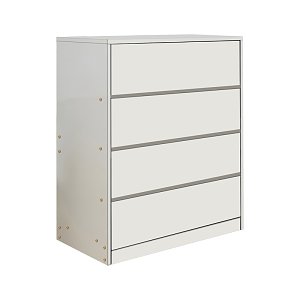 Συρταριέρα Kuanger pakoworld mdf σε λευκή απόχρωση 80x40x89εκ 072-000114