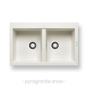 Νεροχύτης Pyragranite Alazia (79x50) 2B Snow 079810911