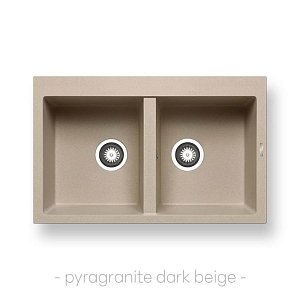 Νεροχύτης Pyragranite Alazia (79x50) 2B Dark Beige 079811111