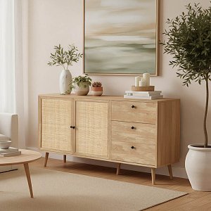 Μπουφές Oslo pakoworld sonoma 150x39x79εκ 086-000004