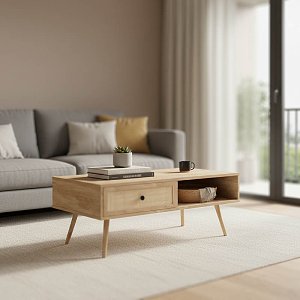 Τραπέζι σαλονιού Oslo pakoworld sonoma 110x59x41,5εκ 086-000005