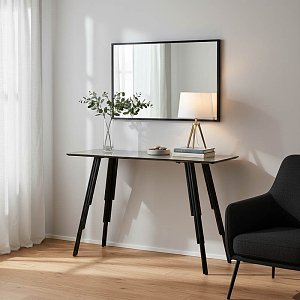 Κονσόλα Lifo pakoworld MDF ανθρακί cement-μαύρο 120x40x75εκ 096-000028