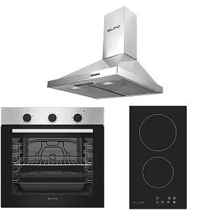 Σετ SILIFO SF6850BOI & SF6801HDV2 & SF6619 Φούρνος 83lt, Εστία Domino & Απορροφητήρας 92028 (4 Έτη Εγγύηση)