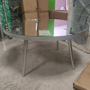Τραπεζάκι Σαλονιού CAP100 Ασημί με Καθρέφτη 52x100x100 S307 950-027-0060