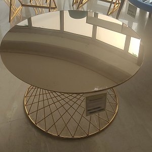 Τραπεζάκι Σαλονιού Pota Χρυσό-Μπρονζέ 80x80x46 754-G1 951-027-0126