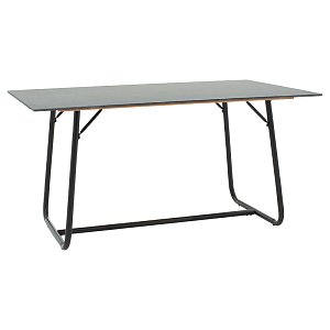 Τραπέζι Revello pakoworld sintered stone μαύρο μαρμάρου-μαύρο 150x90x75εκ 101-000075