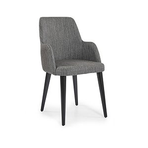 Πολυθρόνα Τραπεζαρίας ALLEGRA Black-Grey 50x57x90 2τμχ 1055 IN 400-02-002
