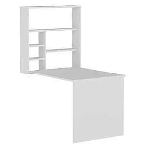 Γραφείο τοίχου ανοιγόμενο Ravin pakoworld λευκό 63x90x154εκ 120-000084