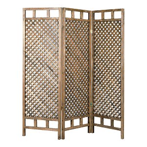 Παραβάν Locky pakoworld ξύλο αντικέ φυσικό 150x2x160εκ 120-000392