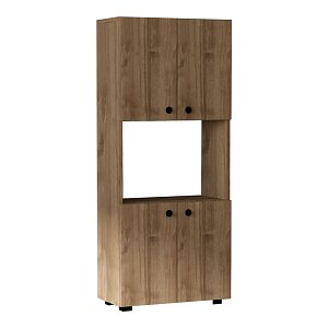 Στήλη Guzel pakoworld σε καρυδί απόχρωση 60x31.4x140εκ 120-000478