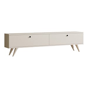 Έπιπλο τηλεόρασης Jate pakoworld σε λευκή απόχρωση 160x25x40εκ 120-000547