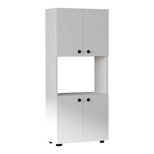 Στήλη Guzel pakoworld σε λευκή απόχρωση 60x31.4x140εκ 120-000477