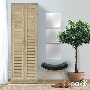 Παπουτσοθήκη-ντουλάπα SANTE pakoworld 21 ζεύγων χρώμα sonoma 60x37x183εκ 123-000005