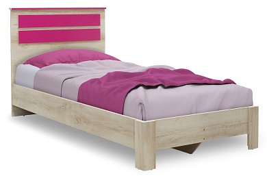 Κρεβάτι παιδικό Looney pakoworld σε χρώμα castillo-ροζ 100x200εκ 123-000077