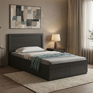Κρεβάτι Olympus pakoworld με συρτάρι σε wenge απόχρωση 100x200εκ 123-000244