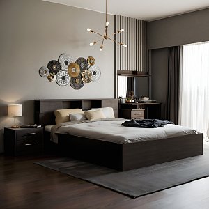 Κρεβάτι OLYMPUS pakoworld χρώμα wenge 160x200εκ 123-000036